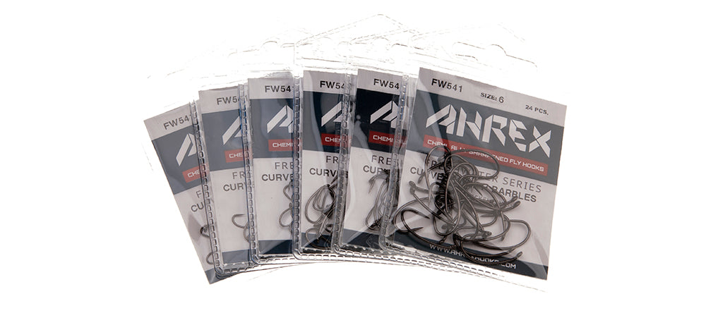 Ahrex FW541 - Curved Nymph Barbless Hooks