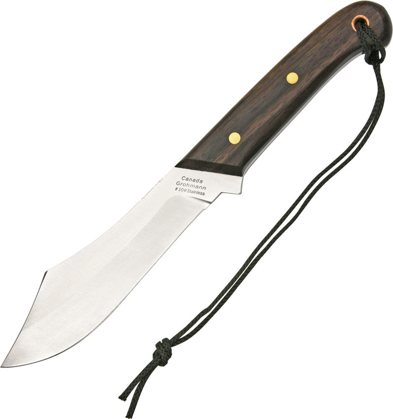Grohmann Deer and Moose Knife Fixed Blade Stainless Blade Rosewood Handle 5.75in