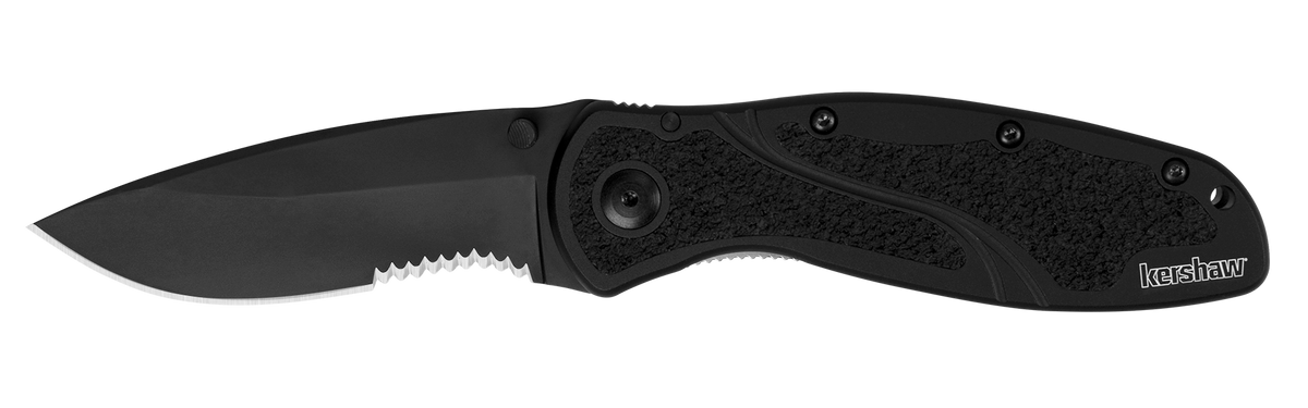 Kershaw Blur - Black/Black, Serrated Knife