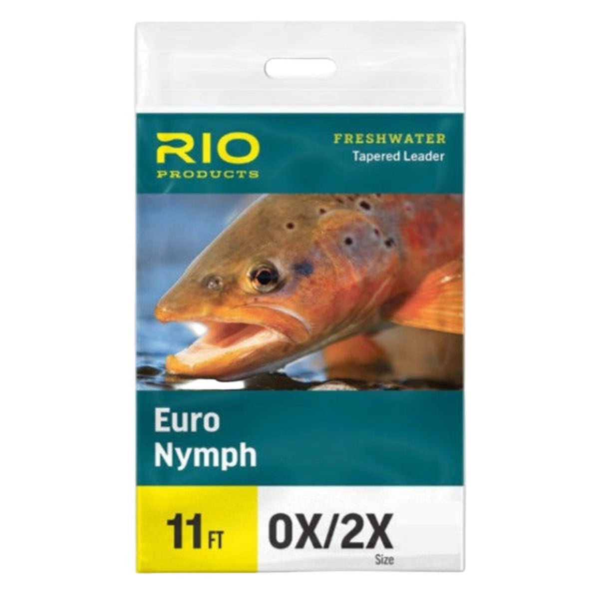 Rio Euro Nymph Leader 11 FT 0X/2X, Chartreuse-Pink/Yellow