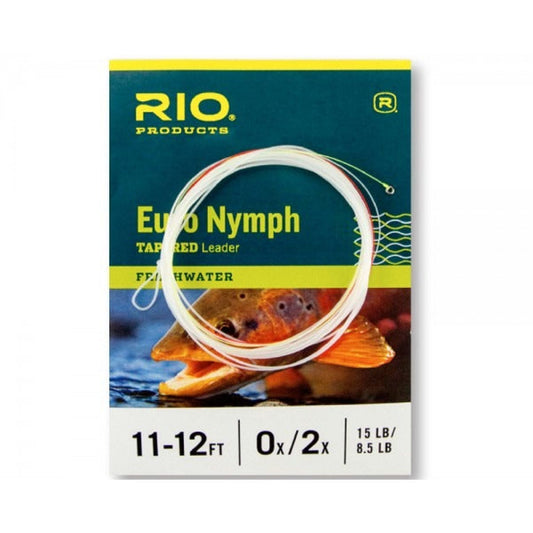 Rio Euro Nymph Tapered Leader - 0x/2x - Black & White