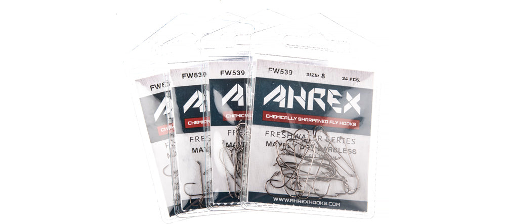 Ahrex FW539 - Mayfly Dry Barbless Hooks