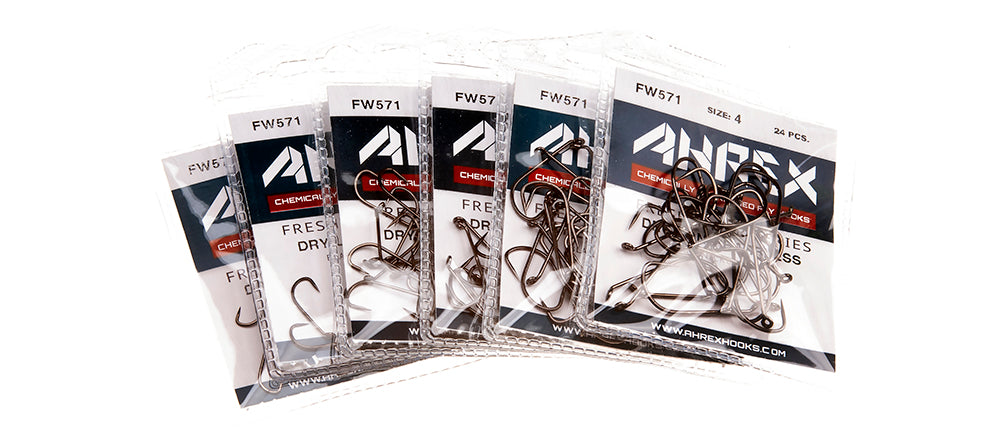 Ahrex FW571 - Dry Long Barbless Hooks