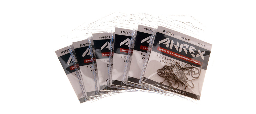 Ahrex FW501 - Dry Fly Traditional Hook Barbless Hooks