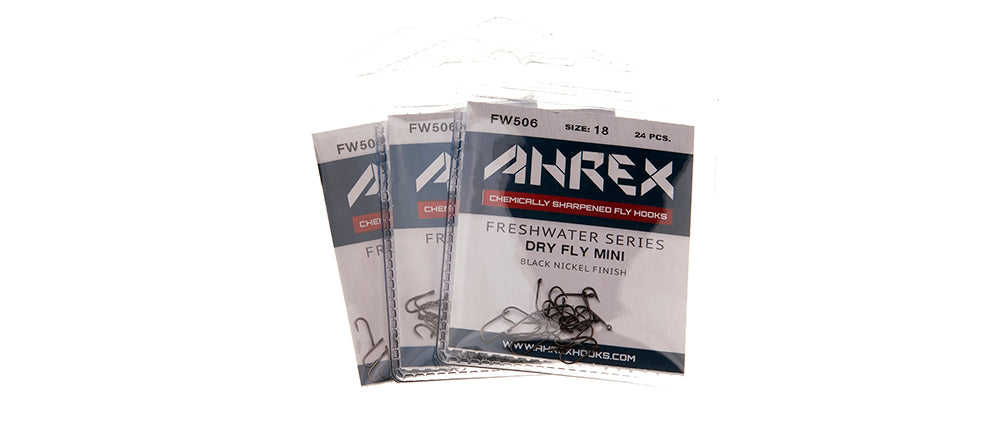 Ahrex FW506 - Dry Fly Mini Hook Barbed Hooks