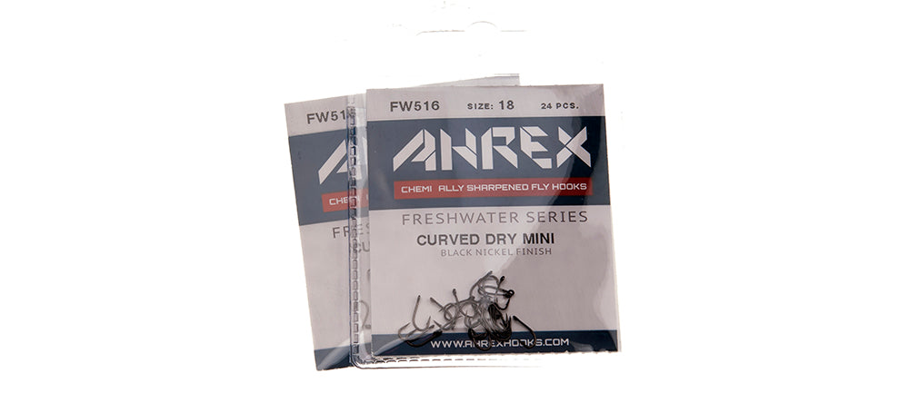 Ahrex FW516 - Curved Dry Mini Barbed Hooks