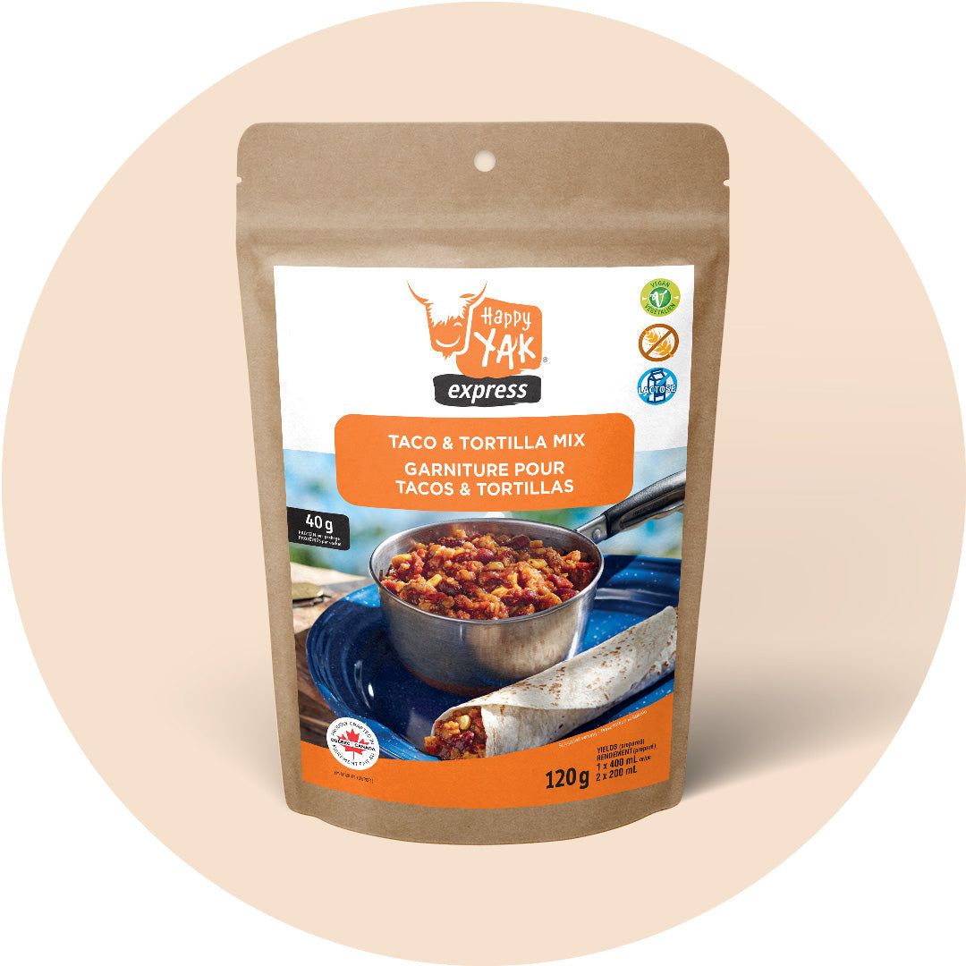 Happy Yak Taco & Tortilla Vegetarian Mix (Vegan, Gluten Free, Lactose Free)
