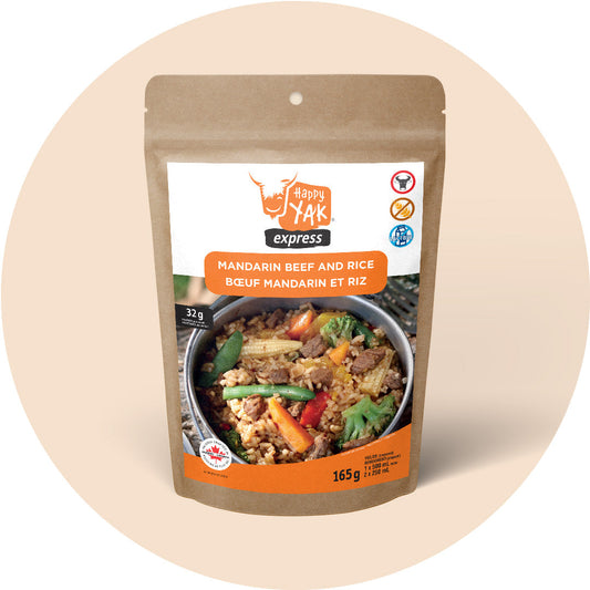 Happy Yak Mandarin Beef and Rice (Gluten Free, Lactose Free)