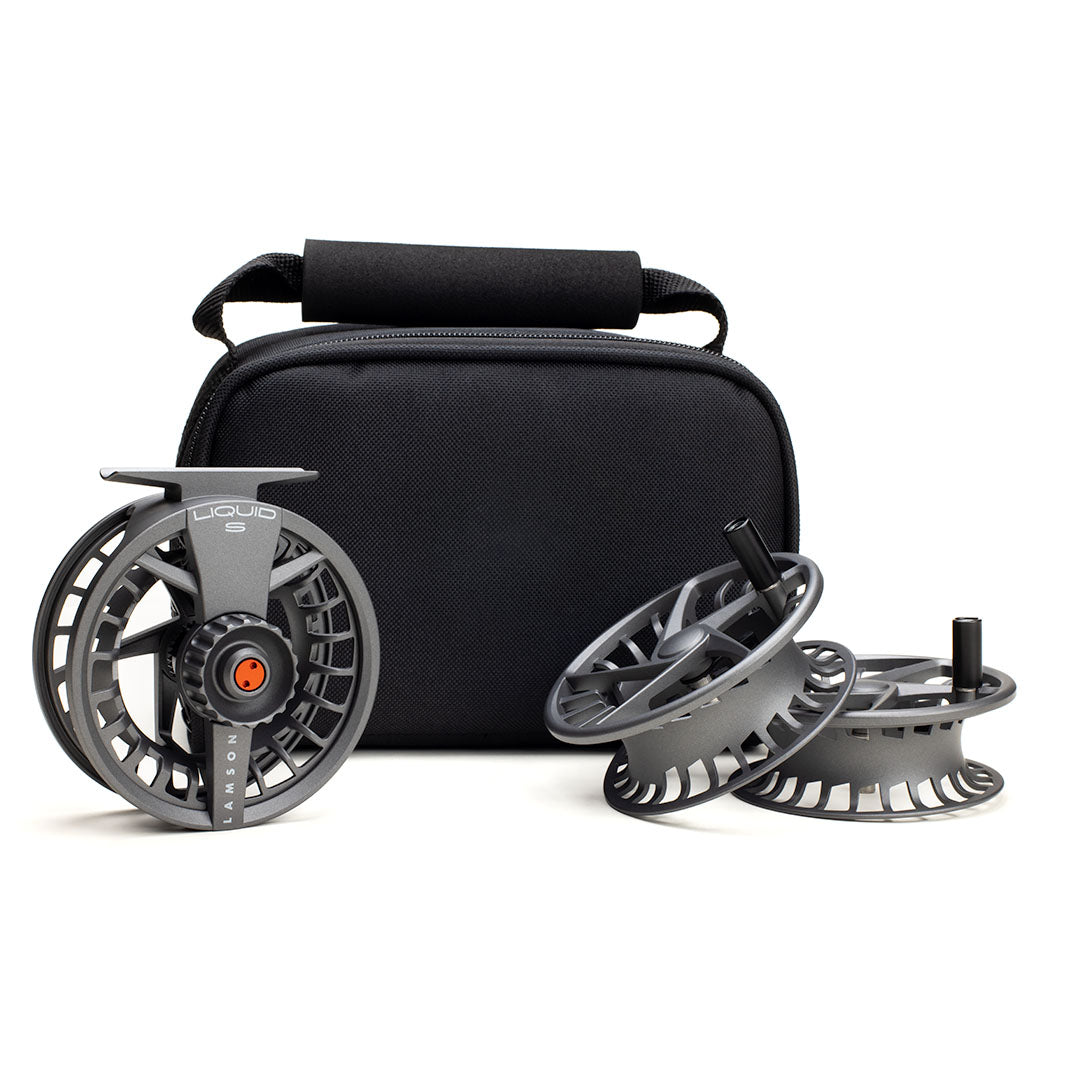 Lamson Liquid S-Series - 3 Pack Fly Reel/Spools - Smoke