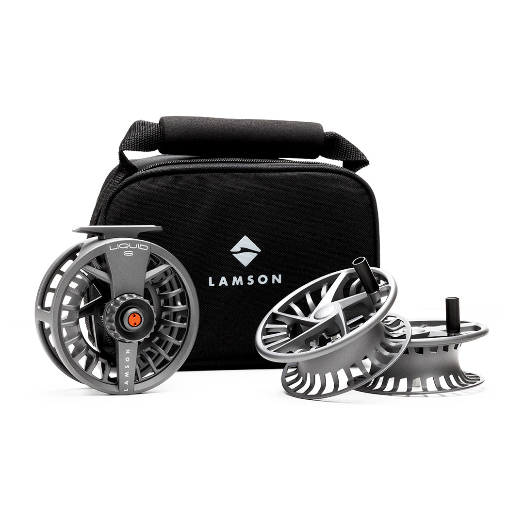 Lamson Liquid S-Series HD -3 Pack Fly Reel/Spools - Smoke