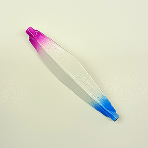 A pink-to-blue gradient fishing lure